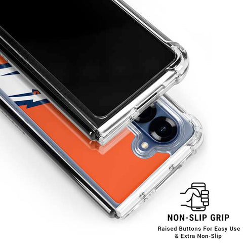 NFL Denver Broncos Large Logo Galaxy Z Fold6 Clear Case
