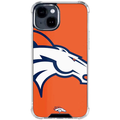 NFL Denver Broncos Large Logo iPhone 15 Clear Case