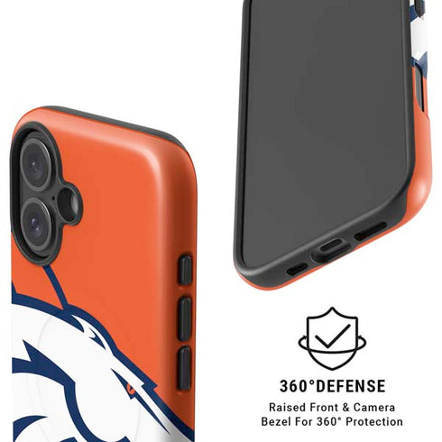 NFL Denver Broncos Large Logo iPhone 16 Plus Magsafe Impact Case