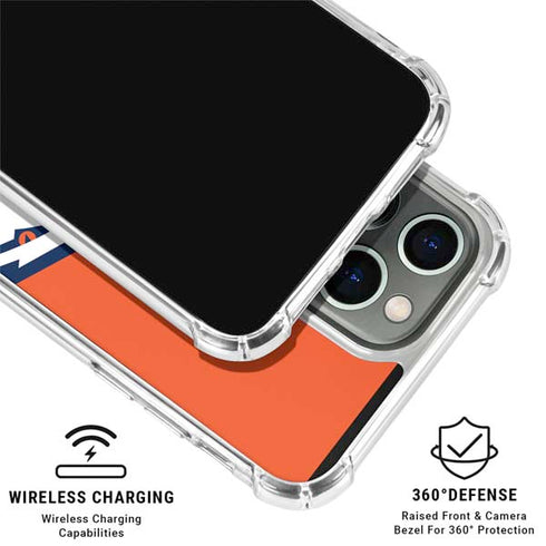 NFL Denver Broncos Large Logo iPhone 16 Pro Clear Case