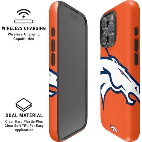 NFL Denver Broncos Large Logo iPhone 16 Pro Magsafe Impact Case