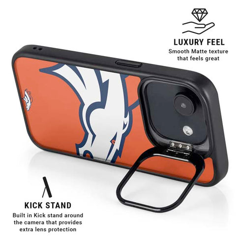 NFL Denver Broncos Large Logo iPhone 16e Kickstand Case