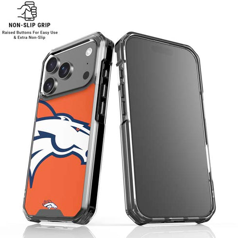 NFL Denver Broncos Large Logo iPhone 18 Pro Clear Case
