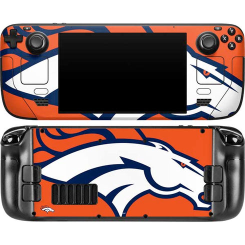 NFL Denver Broncos Large Logo Steam Deck Handheld Gaming Computer OLED Skin