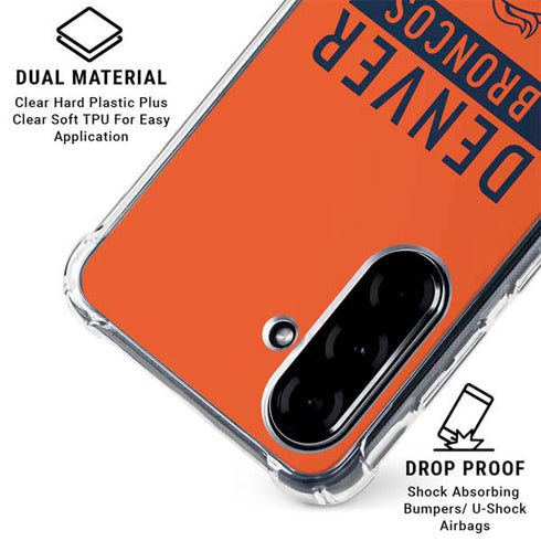 NFL Denver Broncos Orange Performance Series Galaxy A36 5G Clear Case
