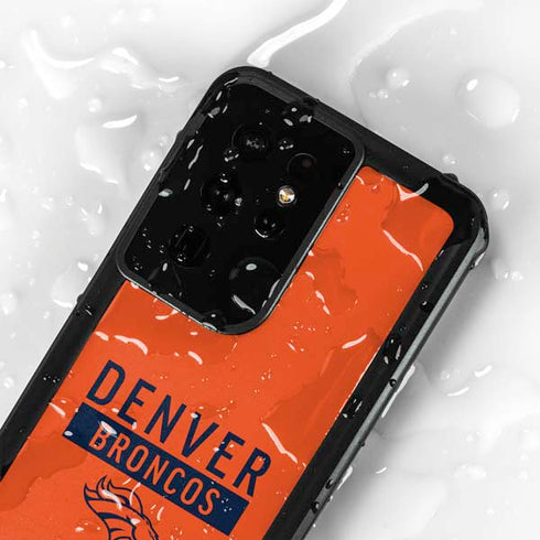 NFL Denver Broncos Orange Performance Series Galaxy S24 Ultra Waterproof Case
