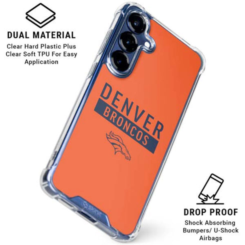 NFL Denver Broncos Orange Performance Series Galaxy S25 Clear Case