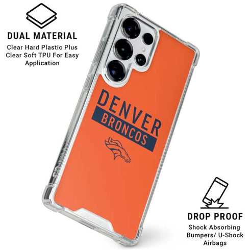 NFL Denver Broncos Orange Performance Series Galaxy S25 Ultra Clear Case