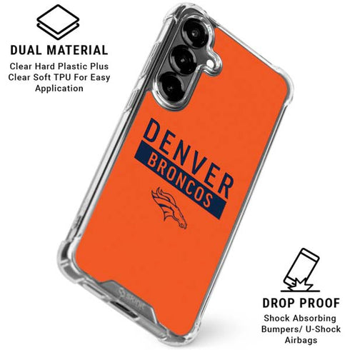 NFL Denver Broncos Orange Performance Series Galaxy S26 Plus Clear Case