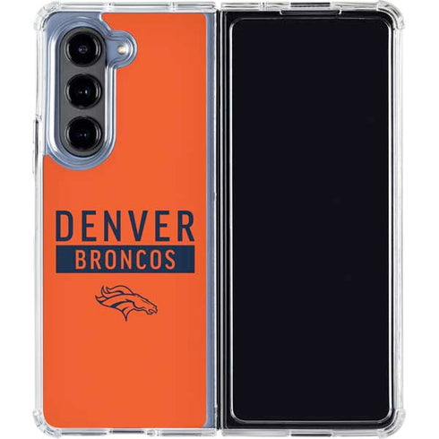 NFL Denver Broncos Orange Performance Series Galaxy Z Fold5 5G Clear Case
