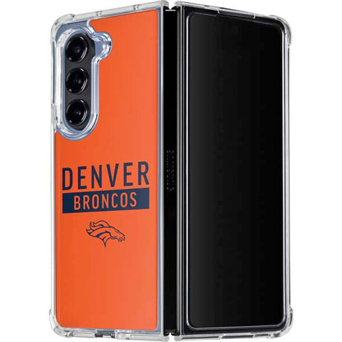 NFL Denver Broncos Orange Performance Series Galaxy Z Fold5 5G Clear Case