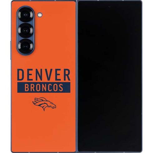NFL Denver Broncos Orange Performance Series Galaxy Z Fold6 Skin