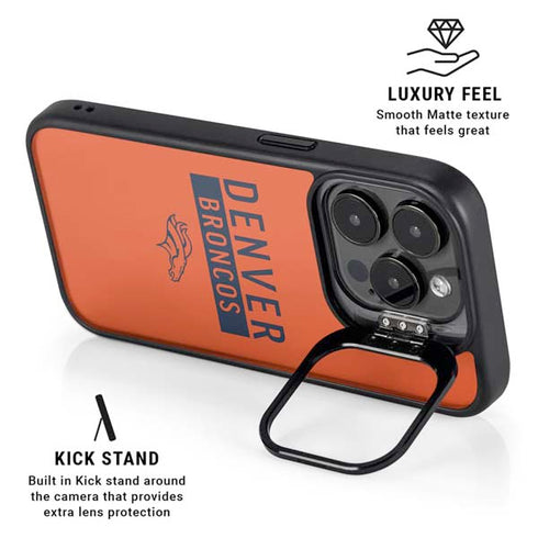 NFL Denver Broncos Orange Performance Series iPhone 15 Pro Max Kickstand Case