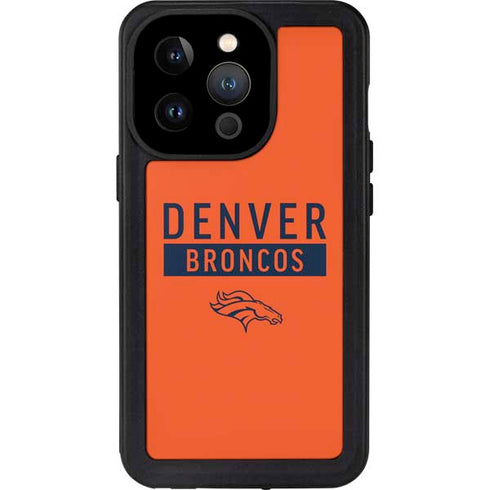 NFL Denver Broncos Orange Performance Series iPhone 15 Pro Waterproof Case