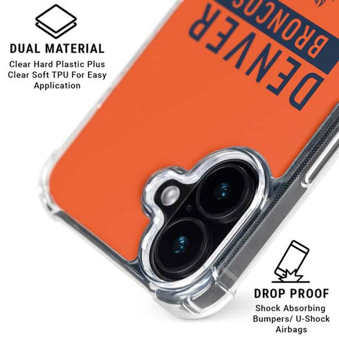 NFL Denver Broncos Orange Performance Series iPhone 16 MagSafe Case