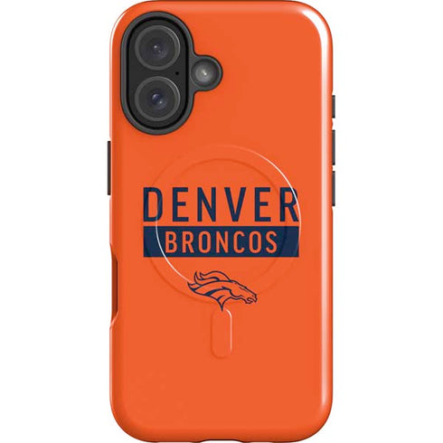 NFL Denver Broncos Orange Performance Series iPhone 16 Magsafe Impact Case