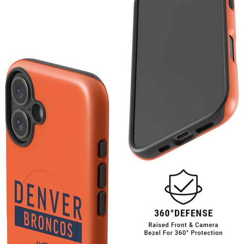 NFL Denver Broncos Orange Performance Series iPhone 16 Plus Magsafe Impact Case