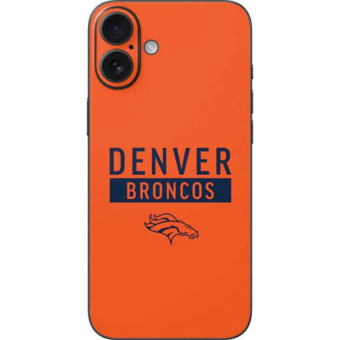 NFL Denver Broncos Orange Performance Series iPhone 16 Plus Skin