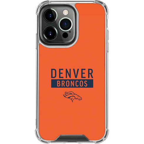 NFL Denver Broncos Orange Performance Series iPhone 16 Pro Clear Case