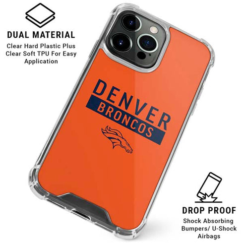 NFL Denver Broncos Orange Performance Series iPhone 16 Pro Clear Case