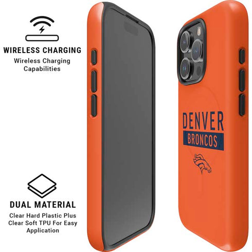 NFL Denver Broncos Orange Performance Series iPhone 16 Pro Magsafe Impact Case
