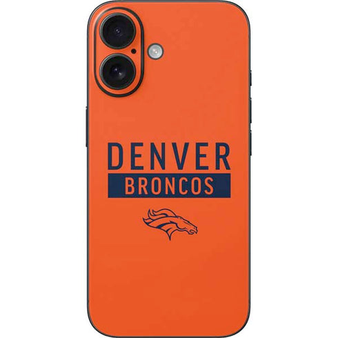 NFL Denver Broncos Orange Performance Series iPhone 16 Skin