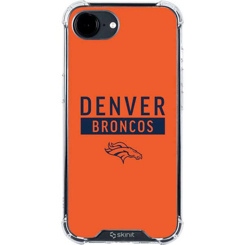 NFL Denver Broncos Orange Performance Series iPhone 16e Clear Case