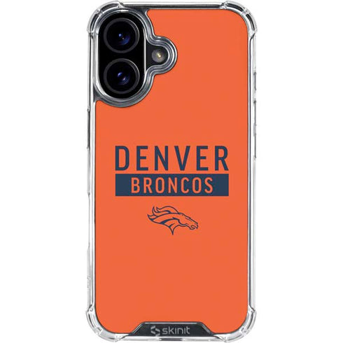 NFL Denver Broncos Orange Performance Series iPhone 17 Clear Case