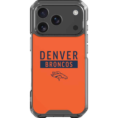 NFL Denver Broncos Orange Performance Series iPhone 18 Pro Clear Case