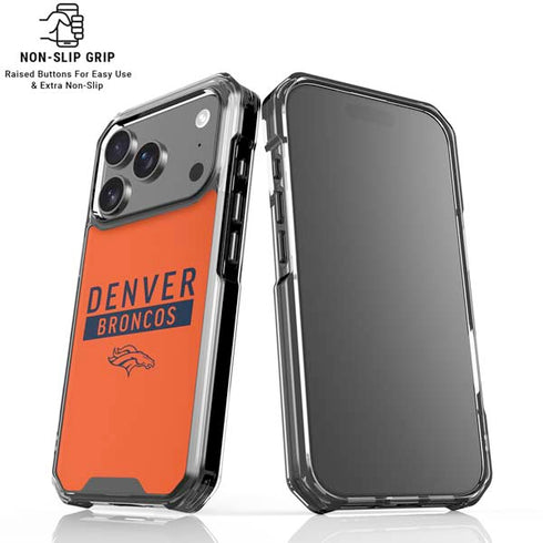 NFL Denver Broncos Orange Performance Series iPhone 18 Pro Clear Case