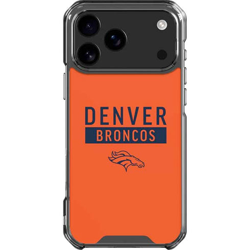 NFL Denver Broncos Orange Performance Series iPhone 18 Pro Max Clear Case