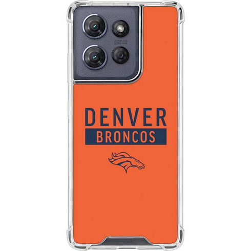 NFL Denver Broncos Orange Performance Series Moto G 5G (2025) Clear Case