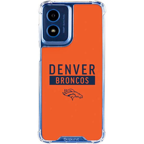 NFL Denver Broncos Orange Performance Series Moto G 5G (2024) Clear Case