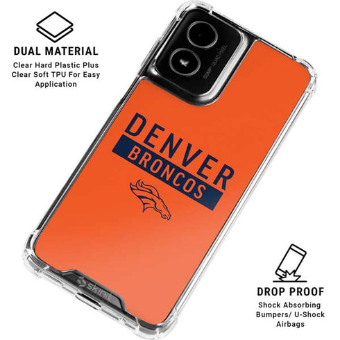 NFL Denver Broncos Orange Performance Series Moto G Power 5G (2024) Clear Case
