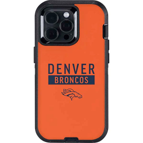 NFL Denver Broncos Orange Performance Series Otterbox Defender iPhone Skin