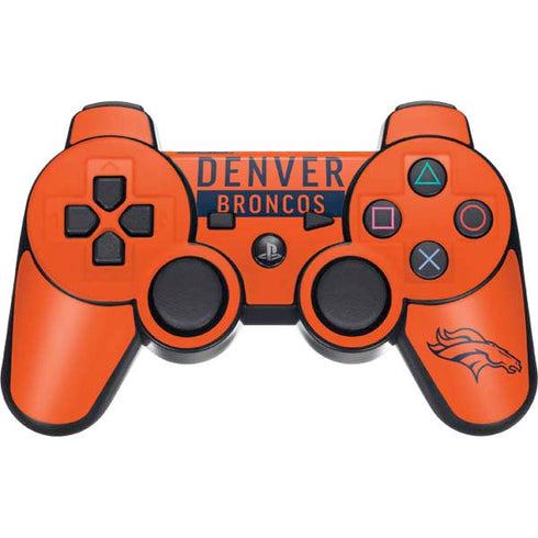 NFL Denver Broncos Orange Performance Series PS3 Dual Shock wireless controller Skin