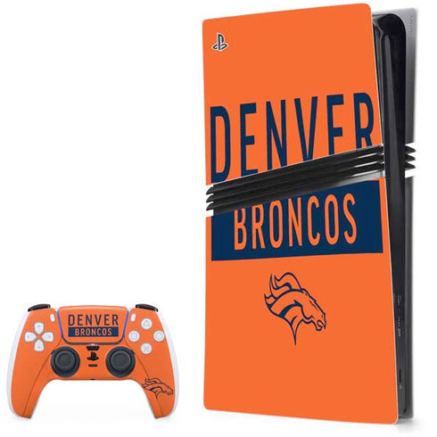 NFL Denver Broncos Orange Performance Series PlayStation PS5 Skins