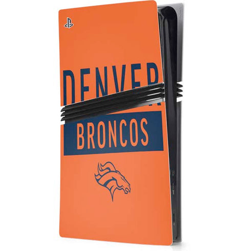 NFL Denver Broncos Orange Performance Series PS5 Pro Console Skin
