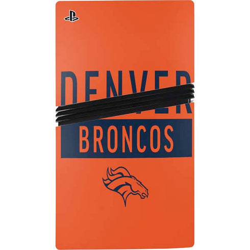 NFL Denver Broncos Orange Performance Series PS5 Pro Console Skin