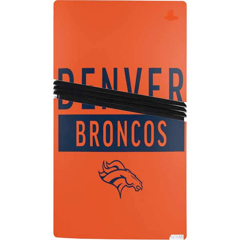 NFL Denver Broncos Orange Performance Series PS5 Pro Console Skin