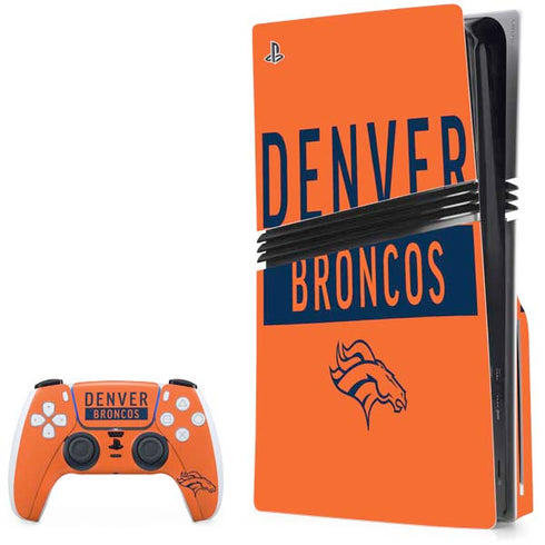 NFL Denver Broncos Orange Performance Series PlayStation PS5 Skins