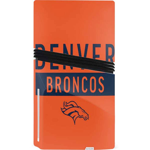 NFL Denver Broncos Orange Performance Series PS5 Pro Disk Console Skin