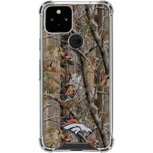 NFL Denver Broncos Realtree AP Camo Google Pixel 5 Clear Case