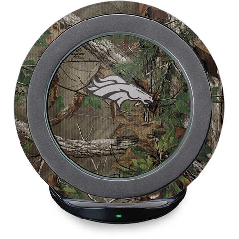 NFL Denver Broncos Realtree Xtra Green Camo Fast Charge Wireless Charging Stand Skin