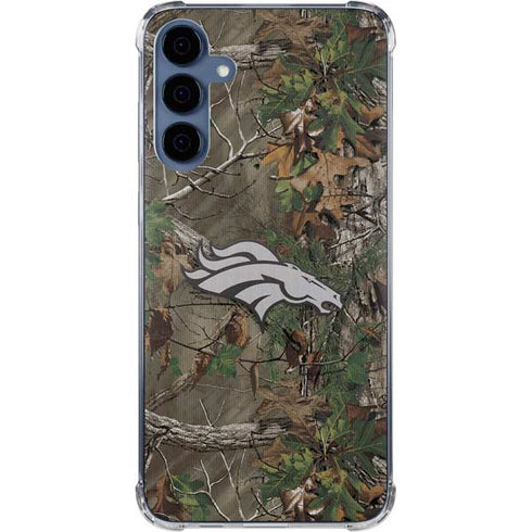 NFL Denver Broncos Realtree Xtra Green Camo Galaxy A35 5G Clear Case