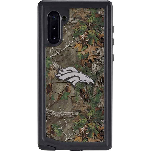 NFL Denver Broncos Realtree Xtra Green Camo Galaxy Note 10 Waterproof Case