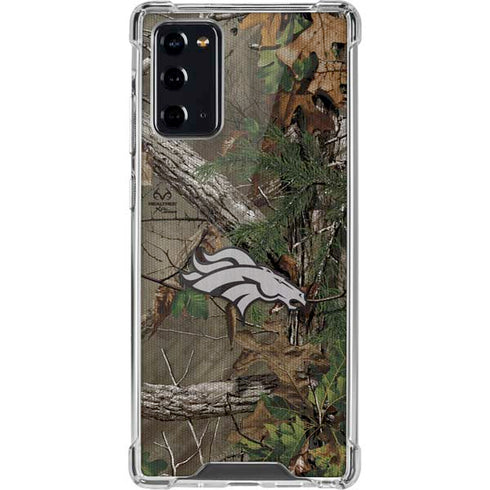 NFL Denver Broncos Realtree Xtra Green Camo Galaxy Note20 5G Clear Case