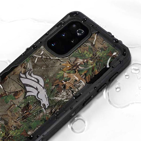 NFL Denver Broncos Realtree Xtra Green Camo Galaxy S20 Plus Waterproof Case