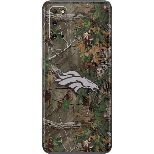 NFL Denver Broncos Realtree Xtra Green Camo Galaxy S20 Skin