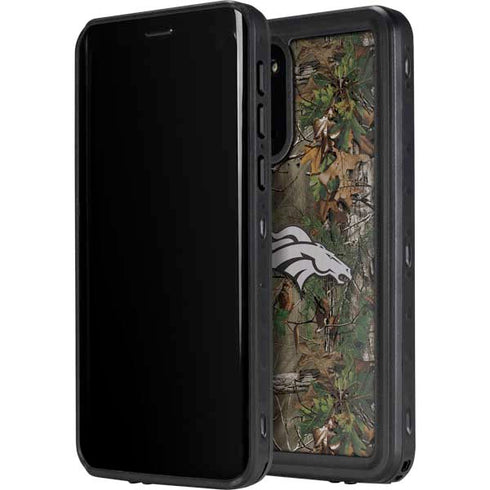 NFL Denver Broncos Realtree Xtra Green Camo Galaxy S20 Waterproof Case